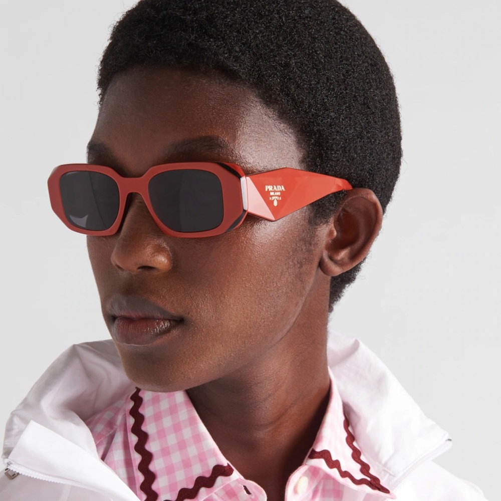 NEW PRADA SYMBOLE PR17WS 12N-5S0 SUNGLASSES PRADA SPR 17W RED EYEWEAR PR 17WS